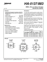 Datasheet HA-5137883 manufacturer Intersil