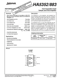 Datasheet HA5352883 manufacturer Intersil