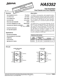 Datasheet HA5352IB manufacturer Intersil