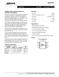 Datasheet HA7-5147-2 manufacturer Intersil