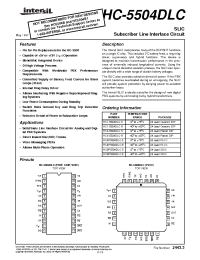 Datasheet HC1-5504DLC-5 manufacturer Intersil
