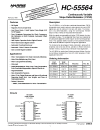 Datasheet HC1-55564-5 manufacturer Intersil