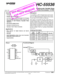 Datasheet HC3-55536-5 manufacturer Intersil