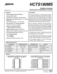 Datasheet HCTS190D manufacturer Intersil