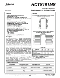Datasheet HCTS191DMSR manufacturer Intersil