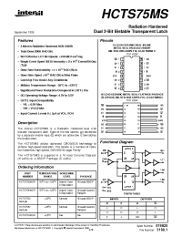 Datasheet HCTS75D manufacturer Intersil