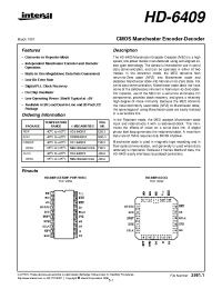 Datasheet HD1-6409-9 manufacturer Intersil
