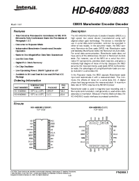 Datasheet HD-6409883 manufacturer Intersil
