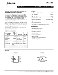 Datasheet HFA1150IB96 manufacturer Intersil