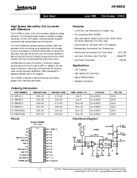 Datasheet HI1-565AKD-5 manufacturer Intersil