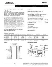 Datasheet HI1-565ASD/883 manufacturer Intersil