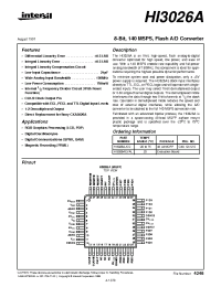 Datasheet HI3026AEVAL manufacturer Intersil