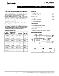 Datasheet HI4P0201-5 manufacturer Intersil