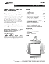 Datasheet HI5662/6IN manufacturer Intersil