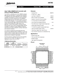 Datasheet HI5762/6IN manufacturer Intersil