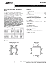 Datasheet HI9P0201HS-9 manufacturer Intersil