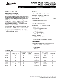 Datasheet HIN230...HIN241 manufacturer Intersil