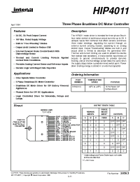 Datasheet HIP4011 manufacturer Intersil