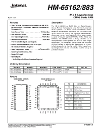 Datasheet HM1-65162/883 manufacturer Intersil