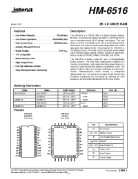 Datasheet HM1-6516-9 manufacturer Intersil