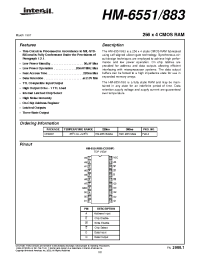 Datasheet HM1-6551B/883 manufacturer Intersil