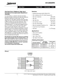Datasheet HS0-22620RH-Q manufacturer Intersil