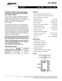 Datasheet HS1-1245RH-Q manufacturer Intersil