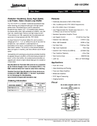 Datasheet HS1-1412RH-Q manufacturer Intersil