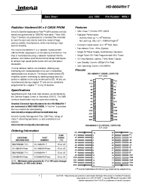 Datasheet HS1-6664RH manufacturer Intersil