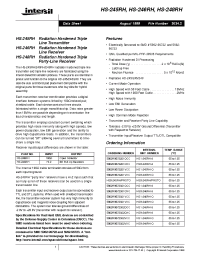 Datasheet HS9-248RH-Q manufacturer Intersil