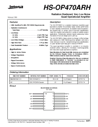 Datasheet HS9-OP470ARH manufacturer Intersil