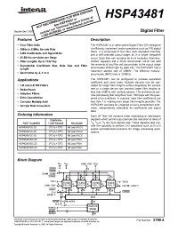Datasheet HSP43481GC-25 manufacturer Intersil