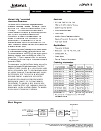 Datasheet HSP45116-15 manufacturer Intersil