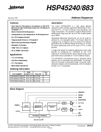 Datasheet HSP45240GM-40883 manufacturer Intersil