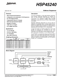 Datasheet HSP45240M-33 manufacturer Intersil