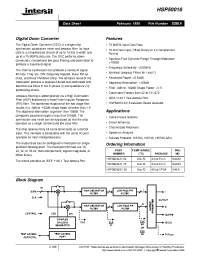 Datasheet HSP50016 manufacturer Intersil
