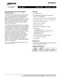 Datasheet HSP50216KI manufacturer Intersil