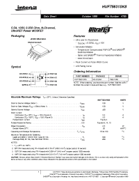 Datasheet HUF75631SK8 manufacturer Intersil