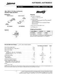 Datasheet HUF75829D3 manufacturer Intersil