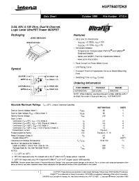 Datasheet HUF76407DK8 manufacturer Intersil