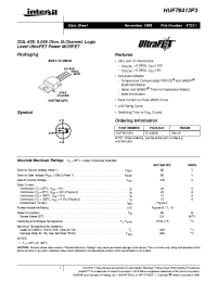Datasheet HUF76413P3 manufacturer Intersil