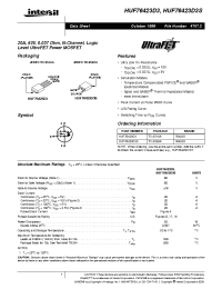 Datasheet HUF76423D3S manufacturer Intersil