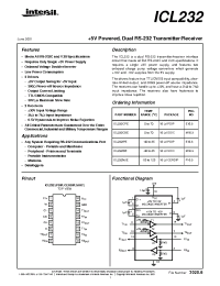 Datasheet ICL232CBE manufacturer Intersil