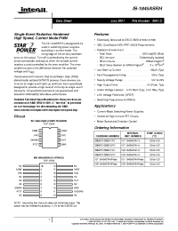 Datasheet IS0-1845ASRH-Q manufacturer Intersil