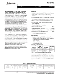 Datasheet ISL4270EIR-T manufacturer Intersil