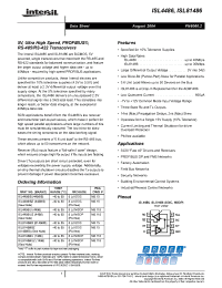 Datasheet ISL4486 manufacturer Intersil