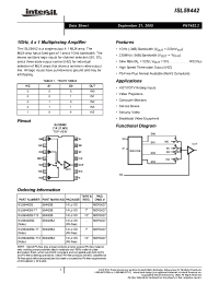Datasheet ISL59442IB-T13 manufacturer Intersil