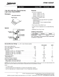 Datasheet ITF86110DK8T manufacturer Intersil