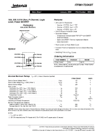 Datasheet ITF86172SK8T manufacturer Intersil