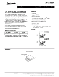 Datasheet RF1K49221 manufacturer Intersil